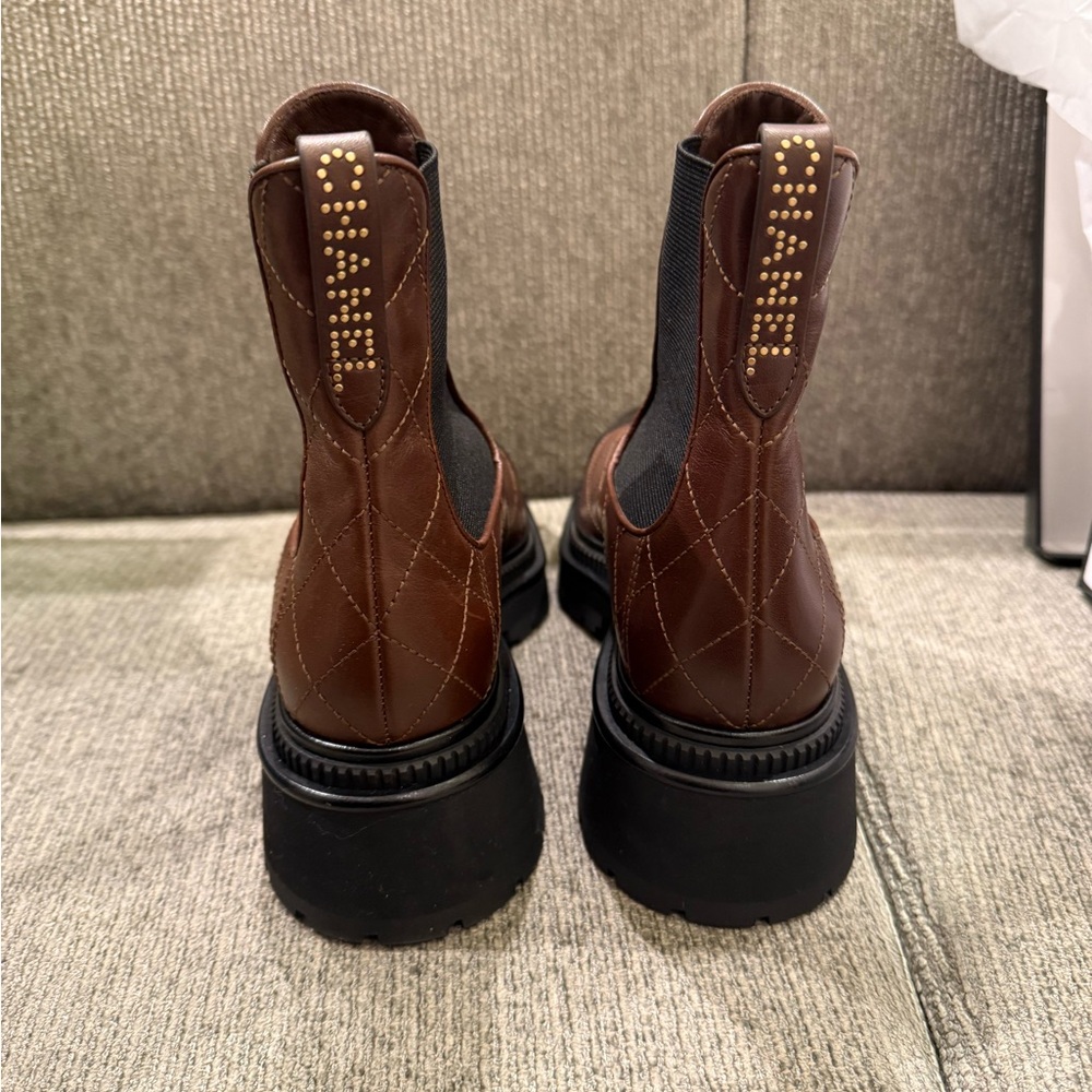 Chanel quilted boots